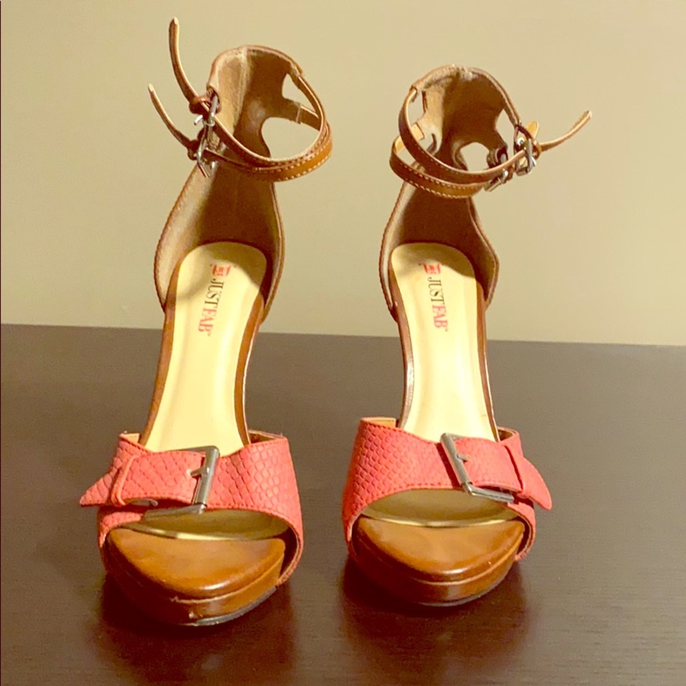Flirty JustFab  high heel sandals Size 7.5